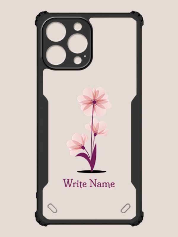 Custom iPhone 13 Pro Max Custom Hybrid Mobile Phone Case With Flower Design