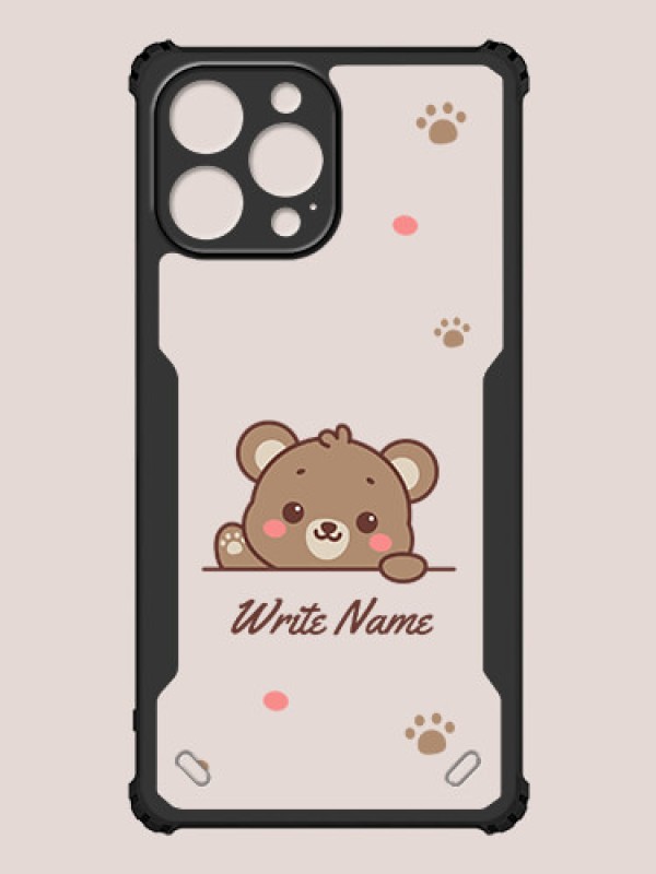 Custom iPhone 13 Pro Max Custom Hybrid Mobile Phone Case With Cute Bear Cub Design