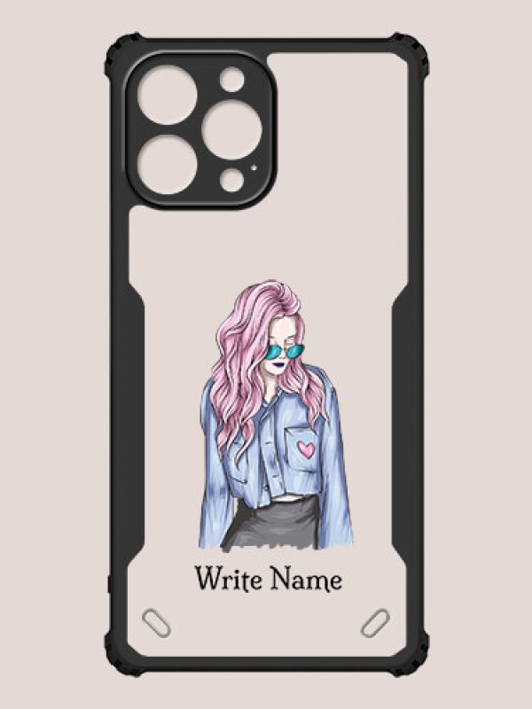 Custom iPhone 13 Pro Max Custom Hybrid Mobile Phone Case With Cool Girl Design