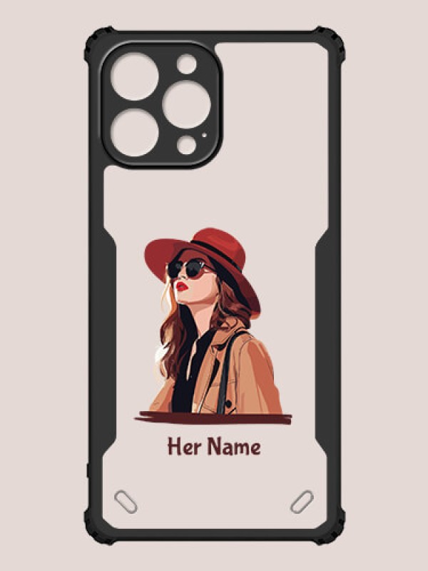 Custom iPhone 13 Pro Max Custom Hybrid Mobile Phone Case With Independent Woman Design