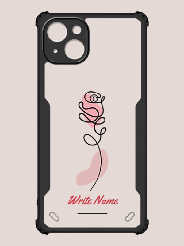 Custom iPhone 15 Plus Custom Hybrid Mobile Phone Case With Rose Flower Design