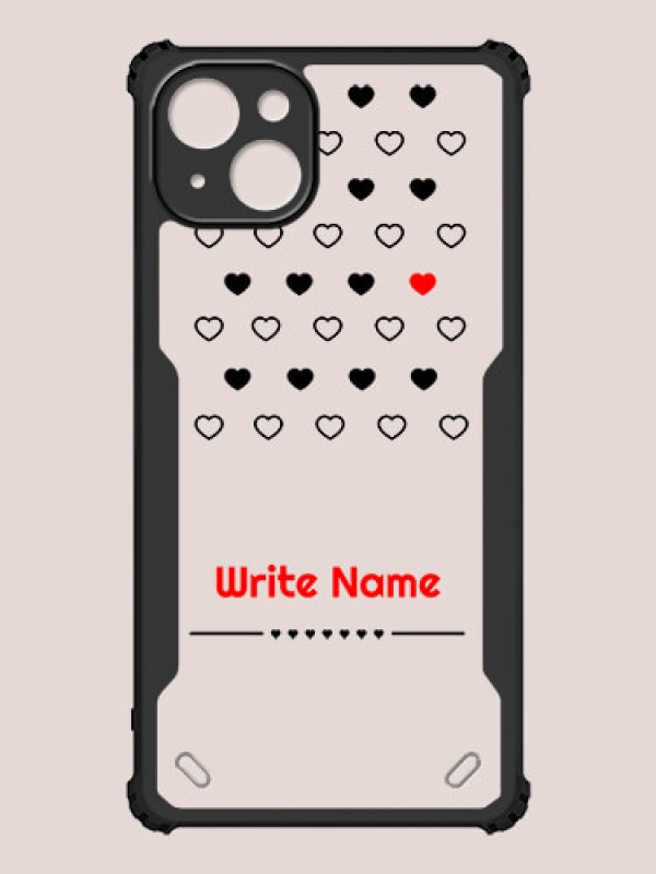 Custom iPhone 15 Plus Custom Hybrid Mobile Phone Case With Heart Themed Design