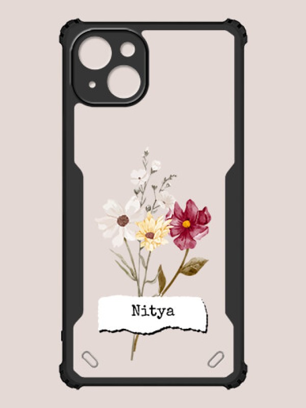 Custom iPhone 15 Plus Custom Hybrid Mobile Phone Case With Beautiful Flowers Design
