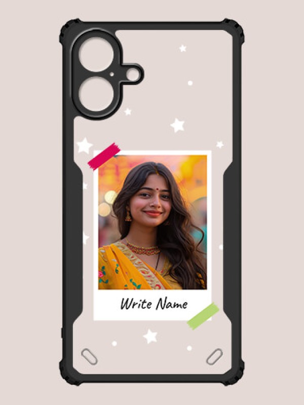 Custom iPhone 16 Plus Custom Hybrid Mobile Phone Case With Polaroid Picture Style Design