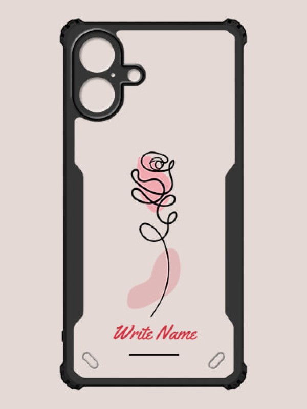 Custom iPhone 16 Plus Custom Hybrid Mobile Phone Case With Rose Flower Design
