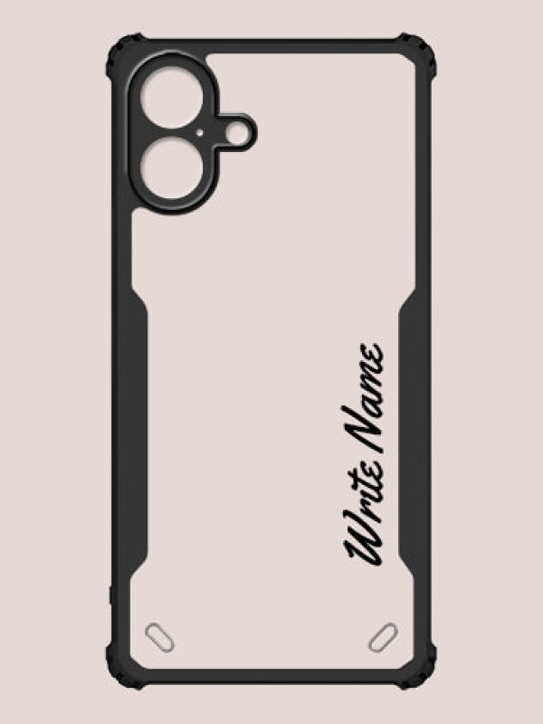 Custom iPhone 16 Plus Custom Hybrid Mobile Phone Case With Simple Text Design