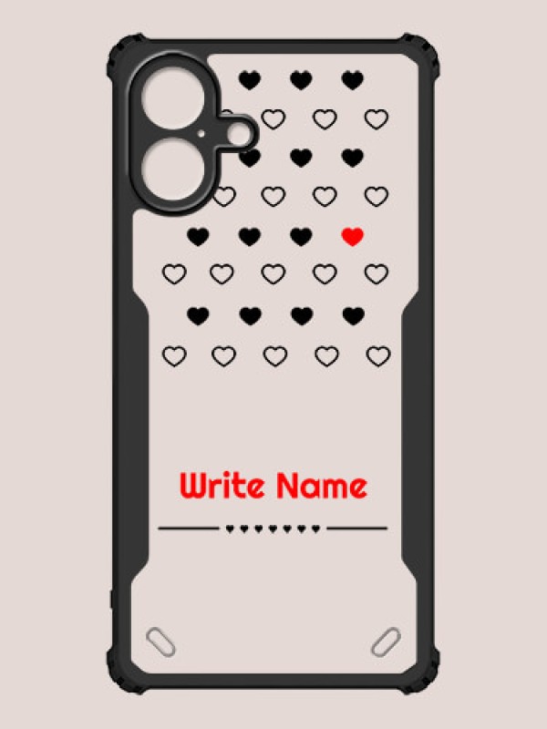 Custom iPhone 16 Plus Custom Hybrid Mobile Phone Case With Heart Themed Design