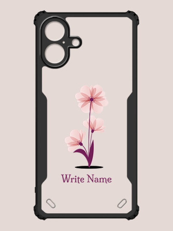 Custom iPhone 16 Plus Custom Hybrid Mobile Phone Case With Flower Design