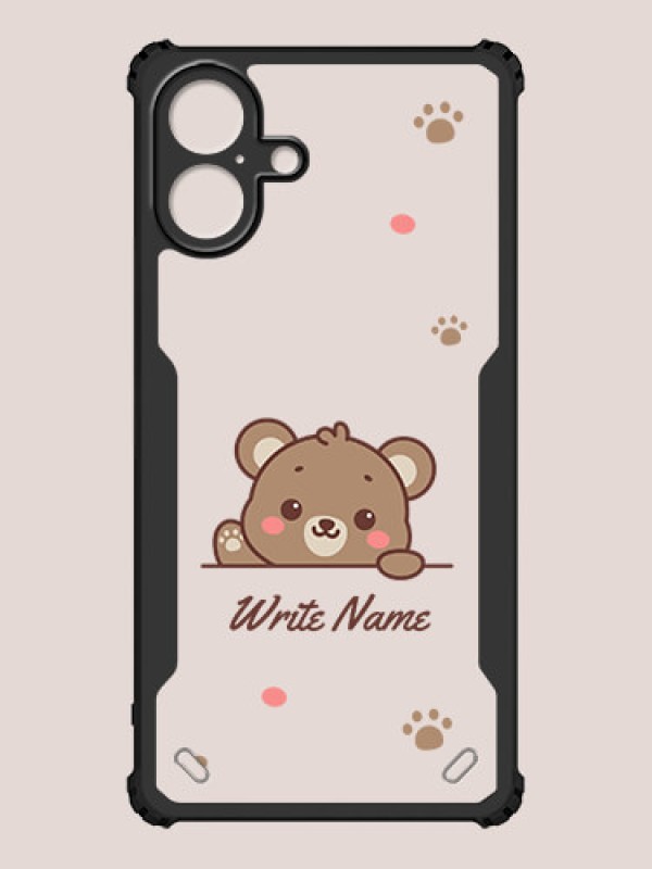 Custom iPhone 16 Plus Custom Hybrid Mobile Phone Case With Cute Bear Cub Design