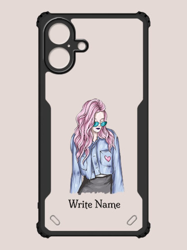Custom iPhone 16 Plus Custom Hybrid Mobile Phone Case With Cool Girl Design