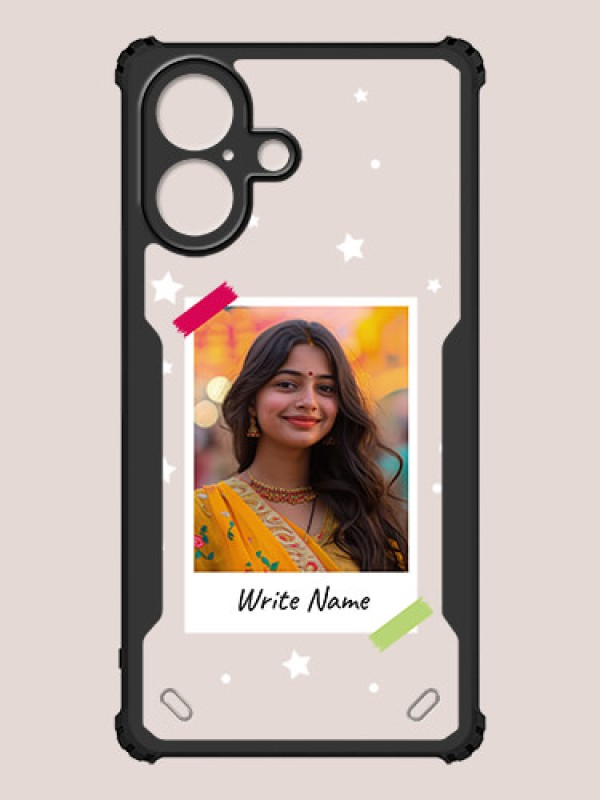 Custom iPhone 16 Custom Hybrid Mobile Phone Case With Polaroid Picture Style Design