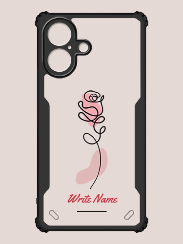 Custom iPhone 16 Custom Hybrid Mobile Phone Case With Rose Flower Design