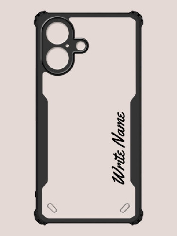 Custom iPhone 16 Custom Hybrid Mobile Phone Case With Simple Text Design