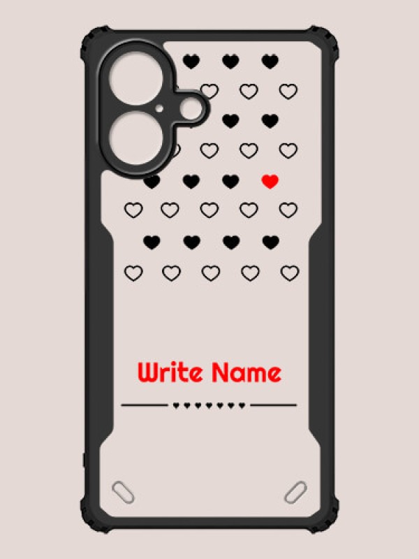 Custom iPhone 16 Custom Hybrid Mobile Phone Case With Heart Themed Design