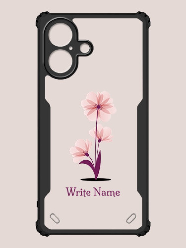Custom iPhone 16 Custom Hybrid Mobile Phone Case With Flower Design