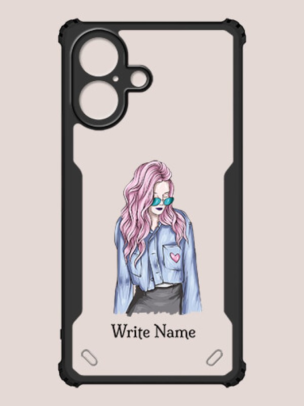 Custom iPhone 16 Custom Hybrid Mobile Phone Case With Cool Girl Design