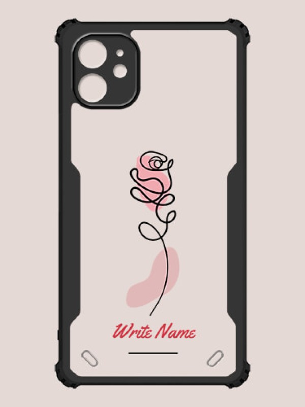 Custom iPhone 11 Custom Hybrid Mobile Phone Case With Rose Flower Design