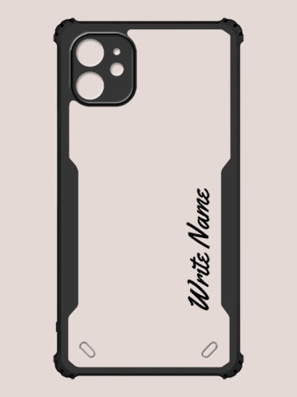 Custom iPhone 11 Custom Hybrid Mobile Phone Case With Simple Text Design