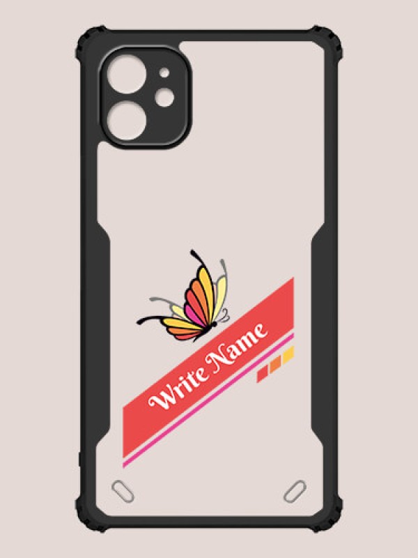 Custom iPhone 11 Custom Hybrid Mobile Phone Case With Colorful Butterfly Design
