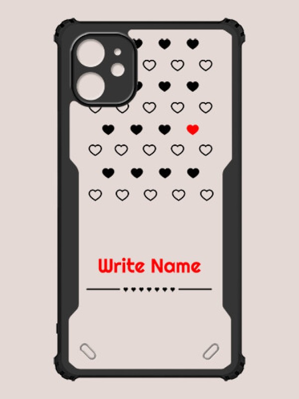 Custom iPhone 11 Custom Hybrid Mobile Phone Case With Heart Themed Design