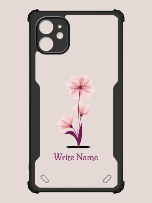 Custom iPhone 11 Custom Hybrid Mobile Phone Case With Flower Design