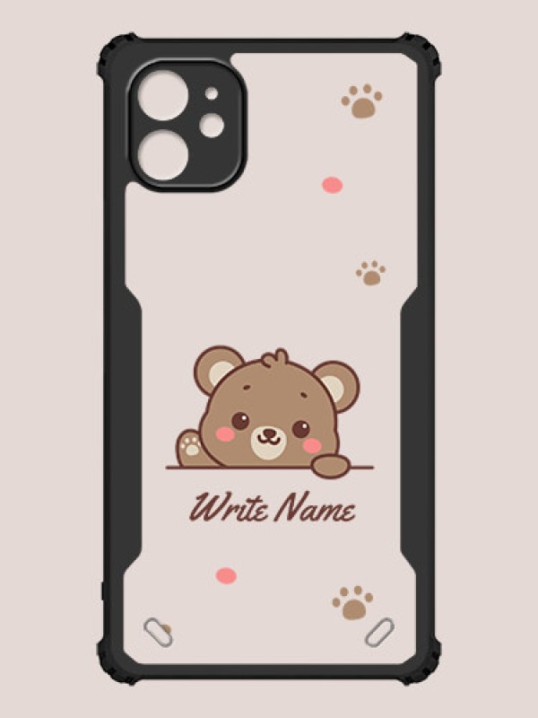 Custom iPhone 11 Custom Hybrid Mobile Phone Case With Cute Bear Cub Design