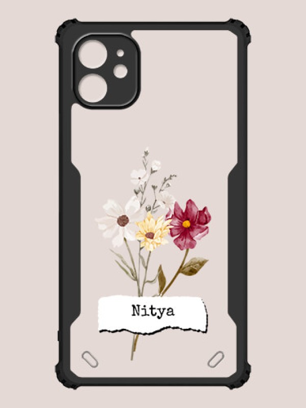 Custom iPhone 11 Custom Hybrid Mobile Phone Case With Beautiful Flowers Design