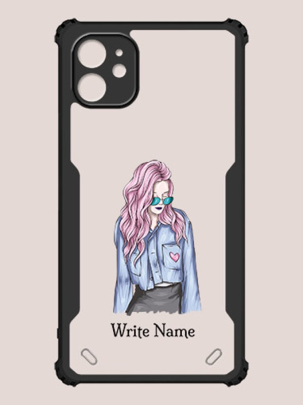 Custom iPhone 11 Custom Hybrid Mobile Phone Case With Cool Girl Design