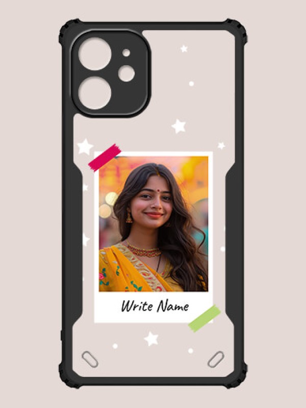 Custom iPhone 12 Mini Custom Hybrid Mobile Phone Case With Polaroid Picture Style Design