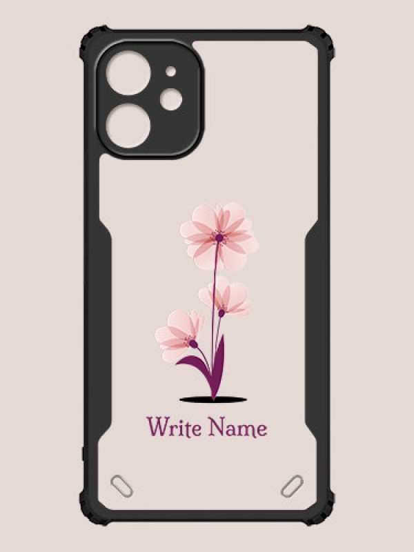 Custom iPhone 12 Mini Custom Hybrid Mobile Phone Case With Flower Design