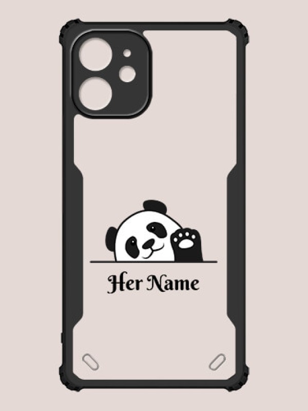 Custom iPhone 12 Mini Custom Hybrid Mobile Phone Case With Cute Baby Panda Design
