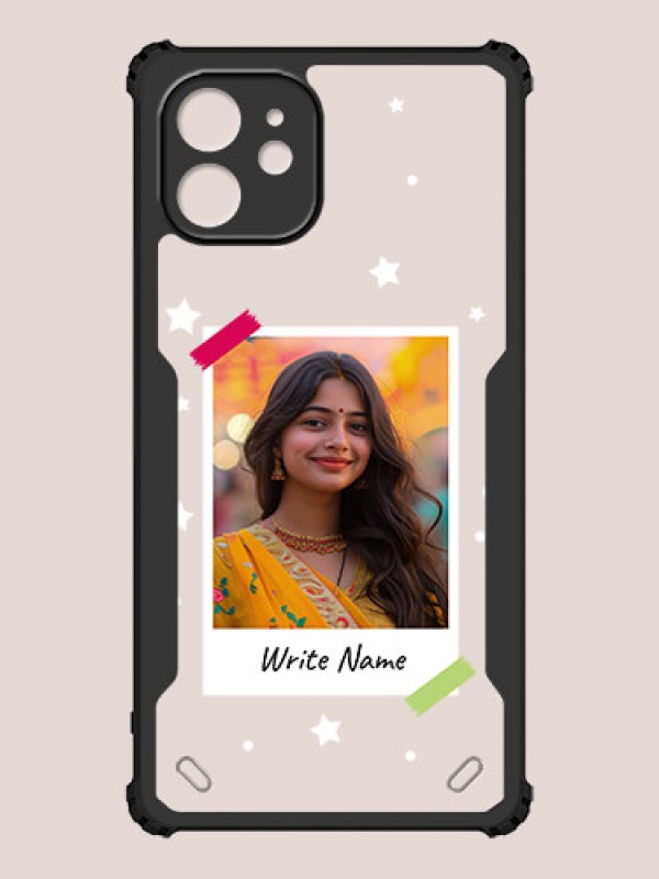 Custom iPhone 12 Custom Hybrid Mobile Phone Case With Polaroid Picture Style Design