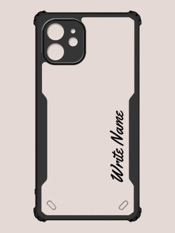 Custom iPhone 12 Custom Hybrid Mobile Phone Case With Simple Text Design