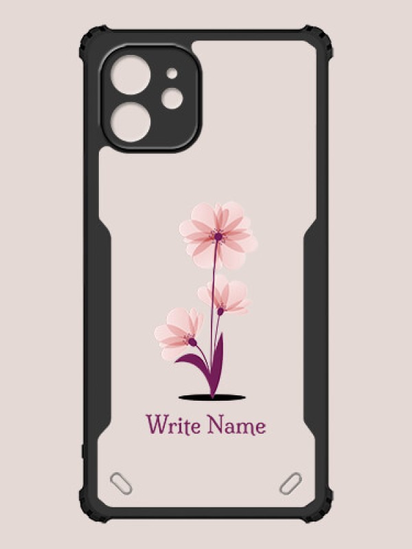 Custom iPhone 12 Custom Hybrid Mobile Phone Case With Flower Design