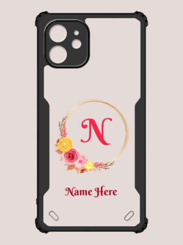 Custom iPhone 12 Custom Hybrid Mobile Phone Case With Wreath Themed Design