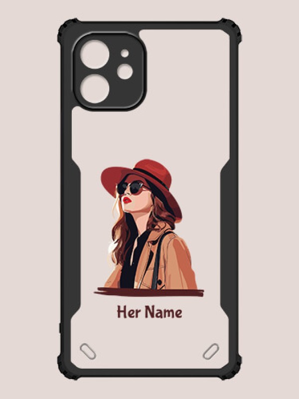 Custom iPhone 12 Custom Hybrid Mobile Phone Case With Independent Woman Design