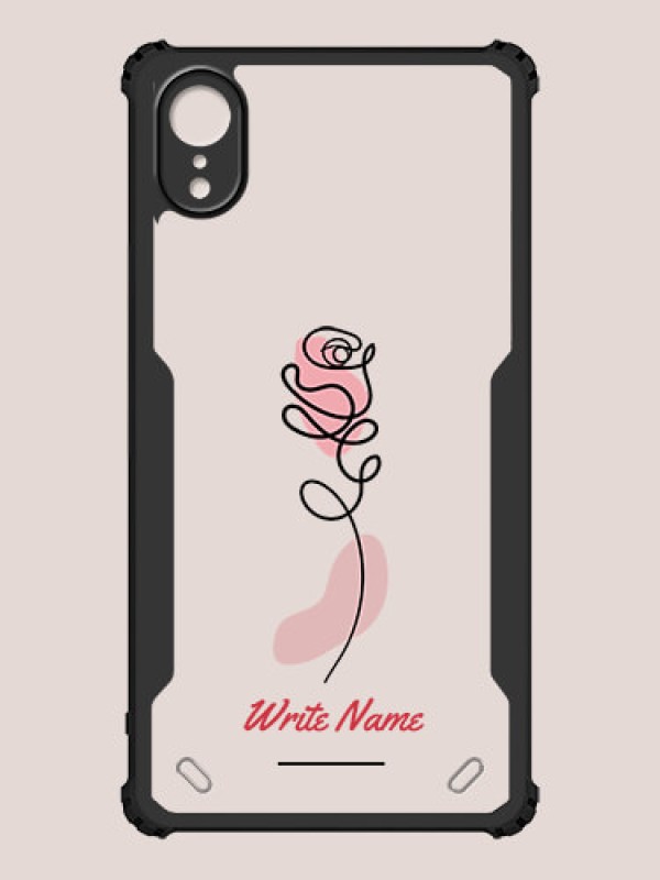 Custom iPhone XR Custom Hybrid Mobile Phone Case With Rose Flower Design