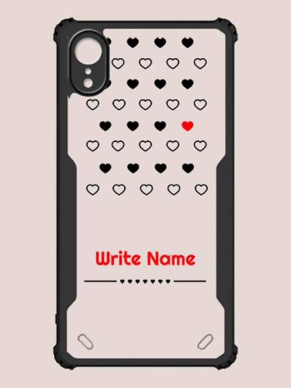 Custom iPhone XR Custom Hybrid Mobile Phone Case With Heart Themed Design