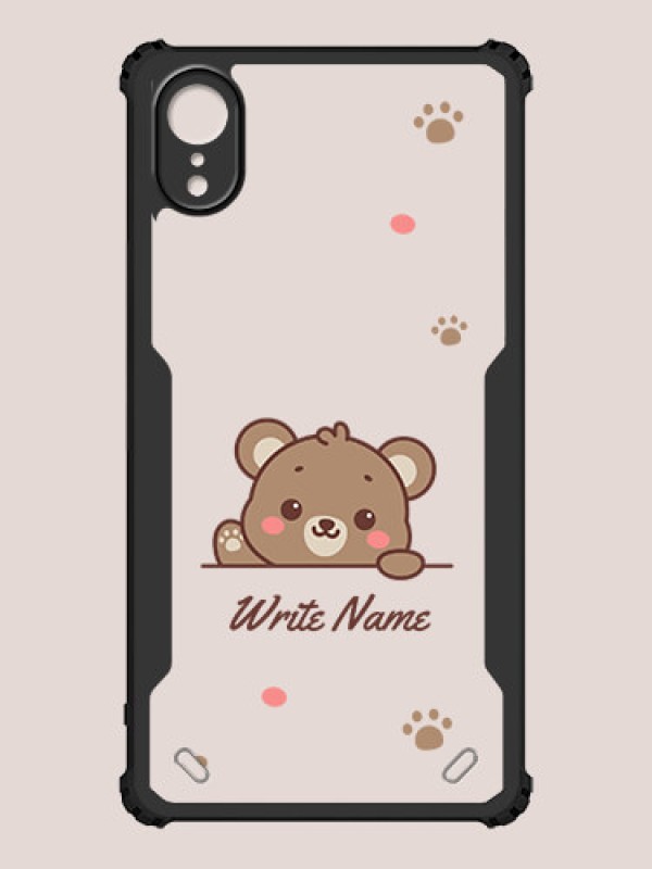 Custom iPhone XR Custom Hybrid Mobile Phone Case With Cute Bear Cub Design