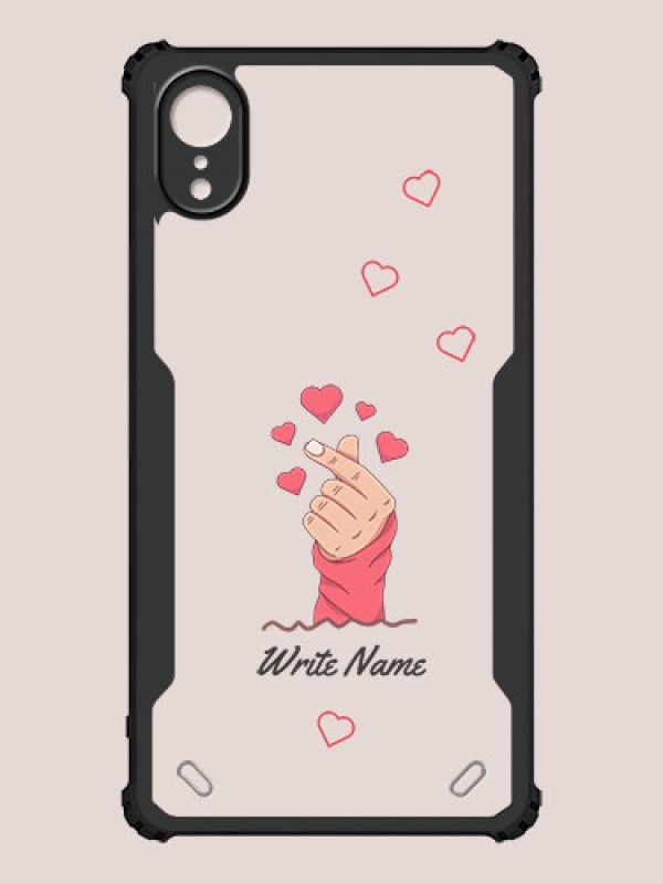 Custom iPhone XR Custom Hybrid Mobile Phone Case With Lovely Floating Hearts Design