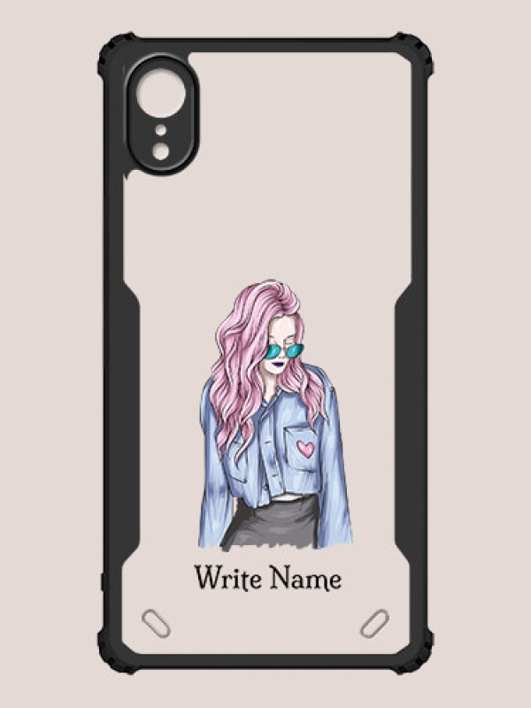Custom iPhone XR Custom Hybrid Mobile Phone Case With Cool Girl Design