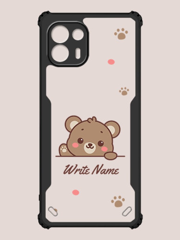 Custom Motorola Edge 20 Fusion 5G Custom Hybrid Mobile Phone Case With Cute Bear Cub Design
