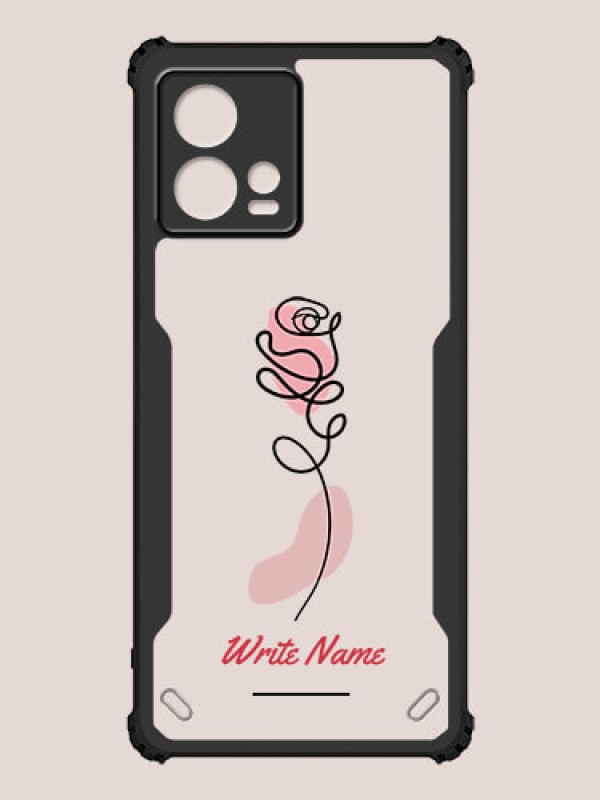 Custom Motorola Edge 30 Fusion Custom Hybrid Mobile Phone Case With Rose Flower Design