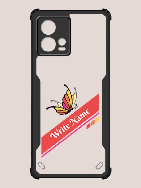 Custom Motorola Edge 30 Fusion Custom Hybrid Mobile Phone Case With Colorful Butterfly Design