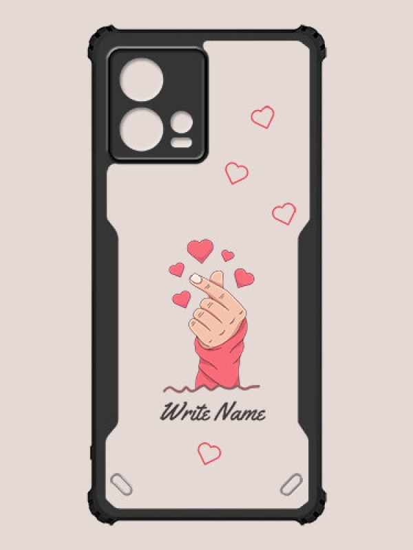 Custom Motorola Edge 30 Fusion Custom Hybrid Mobile Phone Case With Lovely Floating Hearts Design