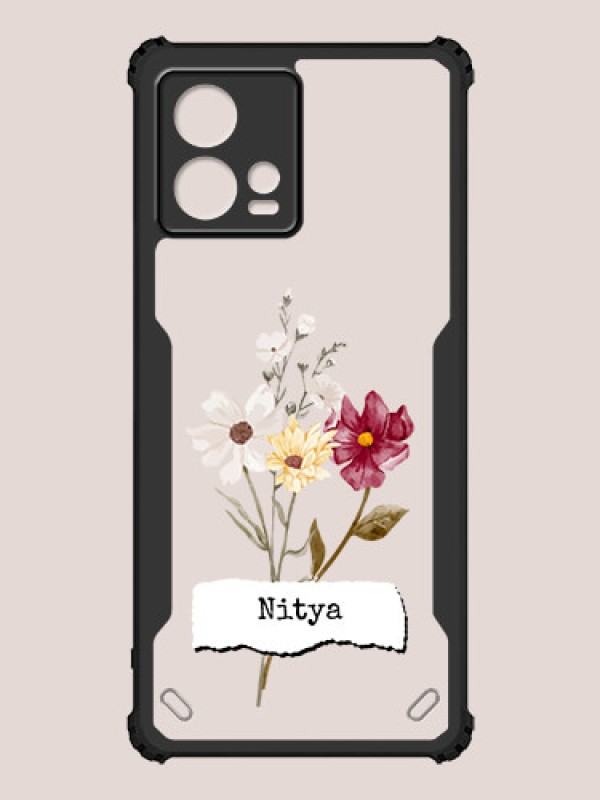 Custom Motorola Edge 30 Fusion Custom Hybrid Mobile Phone Case With Beautiful Flowers Design