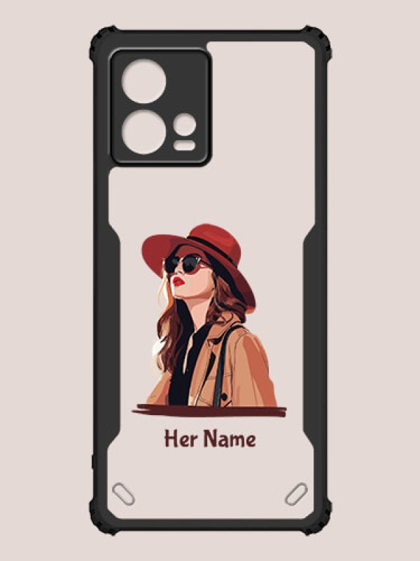 Custom Motorola Edge 30 Fusion Custom Hybrid Mobile Phone Case With Independent Woman Design