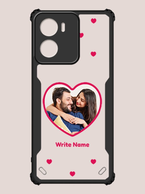 Custom Motorola G05 Custom Hybrid Mobile Phone Case With Floating Hearts Themed Couple Design