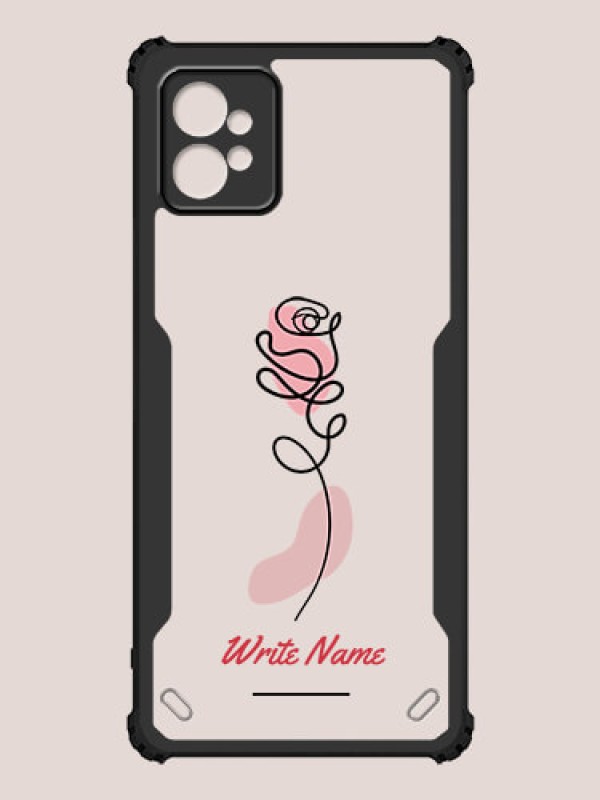 Custom Motorola G32 Custom Hybrid Mobile Phone Case With Rose Flower Design