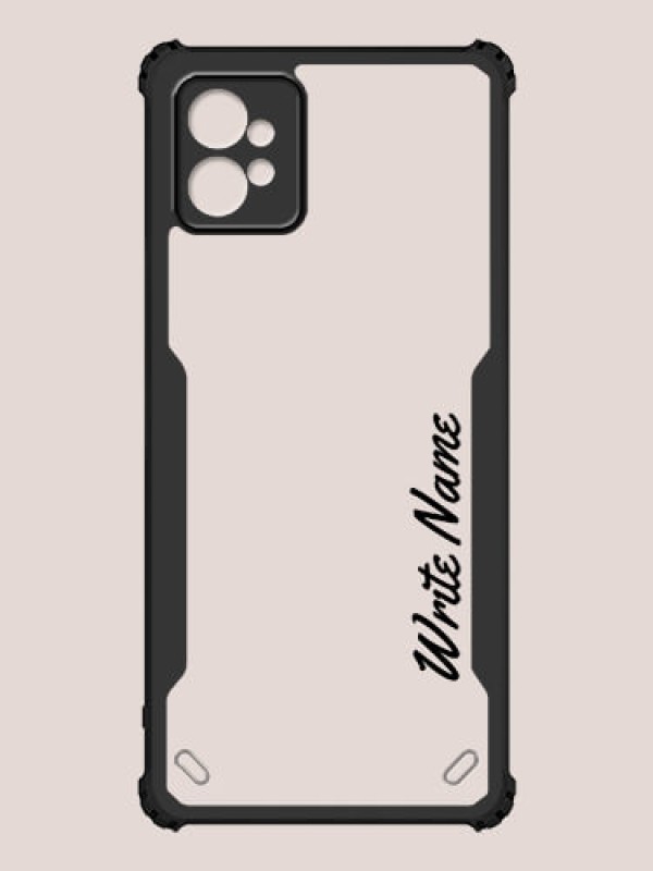 Custom Motorola G32 Custom Hybrid Mobile Phone Case With Simple Text Design